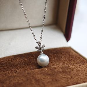 UM Jewelry Collier en or massif 18 carats Vente en gros de perles naturelles d'eau de mer NGTC Certifié Unisexe/Hommes/Femmes Anniversaire de fiançailles - Product Image 5