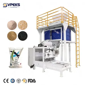 VPEKS sistem mesin pengemasan otomatis penuh untuk semen, biji-bijian, biji, nasi, pengemasan kacang dan garis palletisasi