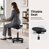 Tabouret ergonomique mobile à hauteur réglable, chaise de travail ronde à roulettes, idéal pour la maison, le dessin technique, le studio, le SPA, le salon - Vente chaude