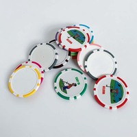 Coffret cadeau marqueur de balle de golf ABS avec logo personnalisé marqueur de balle de poker de haute qualité