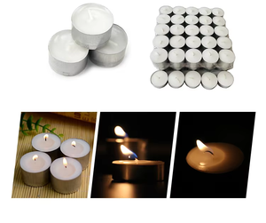 Candele <span class=keywords><strong>Tealight</strong></span> Bianche Senza Profumo, Confezione da 100 Pezzi - Product Image 4