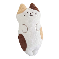 Direkt vom Hersteller: Japanischer Calico-Katzen-Plüschkissen für Mädchen, Maßgefertigtes Langes Katzenkörperkissen, Gefüllte Kätzchen-Puppe, Weiches Sofa-Kissen