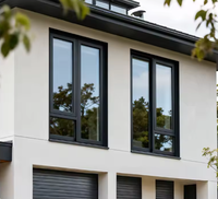 Fenêtre à persiennes en aluminium double couche insonorisée et étanche pour villa