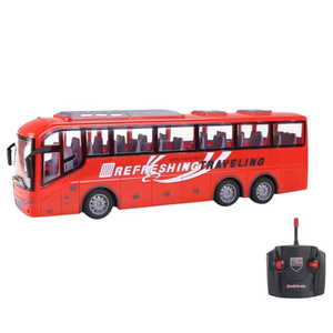Bus scolaire RC à l'échelle 1:30, navette urbaine télécommandée à 4 canaux avec lumières LED, véhicule électrique haute vitesse, jouet pour enfants, cadeau - Product Image 4