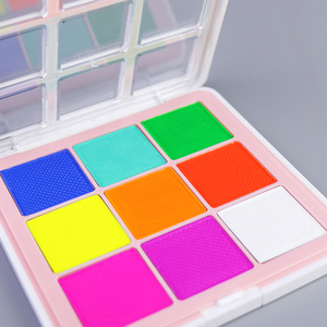 Delineador de agua activado por agua maquillaje cosmético delineador <span class=keywords><strong>paleta</strong></span> 9 UV color neón cara pintura corporal <span class=keywords><strong>paleta</strong></span> resplandor en la oscuridad - Product Image 2