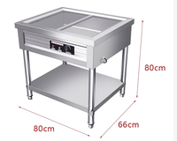 Serveur de Buffet alimentaire électrique Commercial, chauffe-vaisselle, couvercle en verre, Solutions de stockage, Table vapeur de qualité supérieure