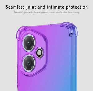 4 copertura ad angolo per 400 d'onore chiaro antiurto morbido Tpu <span class=keywords><strong>arcobaleno</strong></span> gradiente di colore doppio graduale <span class=keywords><strong>con</strong></span> Airbag custodia del telefono - Product Image 3