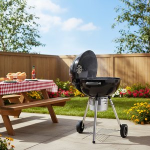 Parrilla de Carbón Premium de <span class=keywords><strong>22</strong></span> Pulgadas con Tres Patas y Recipiente para Cenizas, Ideal para Barbacoas al Aire Libre y Cocina en el Jardín - Product Image 3