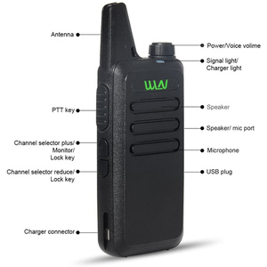 Gran oferta KDC1 walkie talkie radio bidireccional WLN KDC1 transceptor de mano UHF 16CH radio compacta walkie talkie para niños - Product Image 6