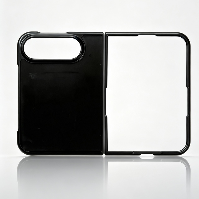 For iPhone Duo Thick Shockproof Dual Layer Shell Concave Leather Decor Premium Foldable Protective for iphone Fold Phone case