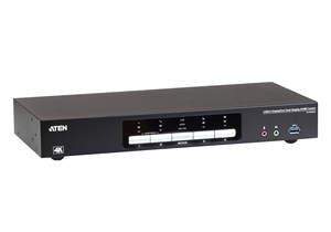 Commutateur <span class=keywords><strong>KVM</strong></span> professionnel ATEN CS1944DP 4 ports USB 3.0 4K pour <span class=keywords><strong>double</strong></span> écran avec hub intégré et audio en stock - Product Image 5