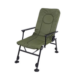 Chaise pliante légère en acier inoxydable pour la <span class=keywords><strong>pêche</strong></span> à la <span class=keywords><strong>carpe</strong></span>, le camping, la randonnée, la salle à manger et l'école, inclinable, verte - Product Image 1