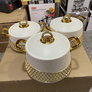 RTS Luxury Stainless Steel Food Warmer Food Container <strong>Set</strong> Hot <strong>Pot</strong> <strong>Set</strong> for Party Wedding - Product Image 1