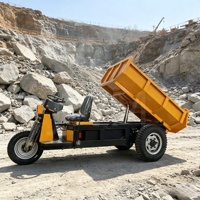 Mini-dumper électrique haute durabilité avec essieu à insertion directe, camion benne minier antidérapant pour le transport minier