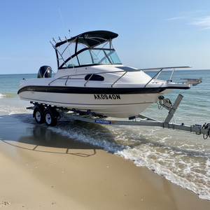 Yacht Sportivo in Vetroresina da <span class=keywords><strong>23</strong></span> Piedi con Console Centrale, Motore Fuoribordo, Controllo Remoto, Alimentazione a Batteria, Barca da Pesca e per Escursioni - Product Image 1