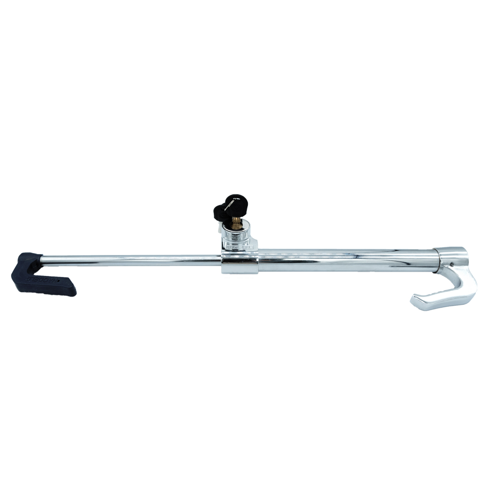 Umedo Retractable Double Hook Heavy Duty Anti-Theft Car Pedal Steering Wheel Lock | YMHL02 | Fuzhou