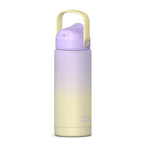 Bouteille d'eau isotherme en acier inoxydable de 12 oz, colorée, pour le sport et les voyages, avec poignée, isolation thermique de 12 à 24 heures, sans danger pour le contact alimentaire - Product Image 1