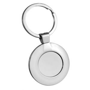 Porte-clés rond en acier inoxydable 25 mm, anneau métallique pour clés et accessoires - Product Image 1