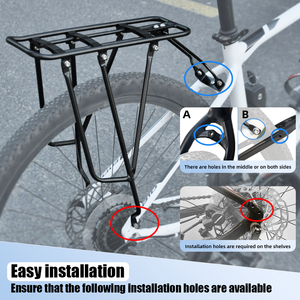 Giá để đồ phía sau xe đạp EasyDo Ebike, phụ kiện chuyển đổi xe đạp thành xe đạp điện, xe đạp thành xe đạp leo núi, chất liệu hợp kim nhôm siêu bền, giá để hành lý phía sau xe đạp - Product Image 4