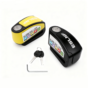 ESLNF Candado de Disco para Bicicleta con Alarma, Impermeable y Ligero, Candado de Disco para Motocicleta con Alarma, Accesorios para Bicicleta - Product Image 1