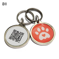 Kunden spezifischer LOGO/QR-CODE/Größe Edelstahl kante NTAG213 Auto Hund Anti-Lost NFC Pet ID Tag