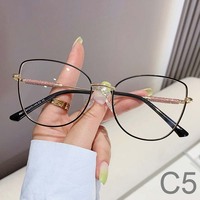 2024 Gafas con marco de metal unisex lente de computadora gafas ópticas marcos de hombres gafas ópticas