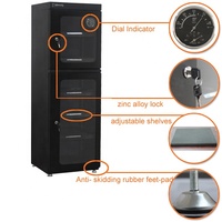 YUNBOSHI Armoire de séchage électrique pour caméras avec contrôle d'humidité, composants PLC, 185L, 30%-60% HR, 110/220V, durée de vie de 3 ans