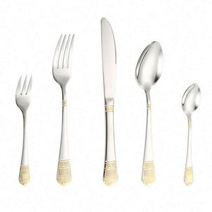 Hot Sale Restaurant Silverware Silver Gold Plated 72 Pcs Cutlery Set Stainless Steel Tableware Spoon Fork Knife Flatware Set - Product Image 5