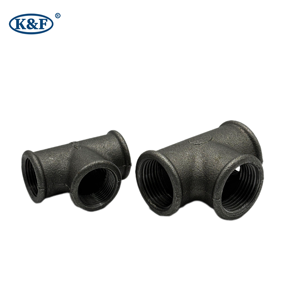 Kanaifu Chất lượng cao sắt dễ uốn phụ kiện mạ kẽm kẽm Tee Nam ren khuỷu tay phụ kiện đường ống Tee - Product Image 2