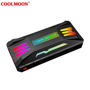ตัวควบคุมพัดลม <span class=keywords><strong>COOLMOON</strong></span> PWM 5V ARGB ซิงค์กับเมนบอร์ด พร้อมรีโมทคอนโทรล สำหรับพัดลมระบายความร้อนคอมพิวเตอร์ ฮับแยกสายพัดลม - Product Image 2