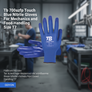 Guanti in nitrile blu Tb 700azfp Touch per meccanici e manipolazione alimenti, taglia T7 - Product Image 3