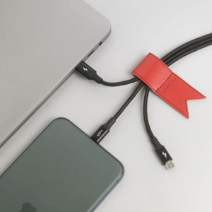 Adhesivo Durable Multifuncional Pen Loop Clip Cable Winder Vegan Leather Pen Holder - Product Image 2