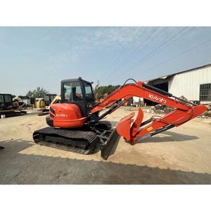 Excavadora de cadenas usada Kubota KX155-5, naranja, maquinaria de construcción hidráulica, motor, caja de cambios, bomba, cojinete, 5000 kg, 0-2000 horas - Product Image 1