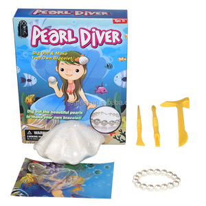 Cô Gái Khai quật Ngọc Trai Diver <span class=keywords><strong>Sea</strong></span> <span class=keywords><strong>Shell</strong></span> <span class=keywords><strong>Kit</strong></span> Cho Trẻ Em Vật Liệu Nhựa DIY Vòng Đeo Tay Nhà Sản Xuất - Product Image 1