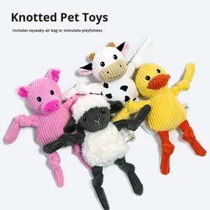 Giocattoli di Lusso Ecologici Interattivi per Cani, Gusto Pollo, Corda Masticabile con Suono, Resistente ai Morsi, Motivo Animale, Novità per Animali Domestici - Product Image 5