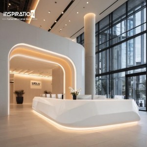 <span class=keywords><strong>Comptoir</strong></span> de caisse en FRP, design fin, avec tiroir-caisse et emplacement pour scanner - Product Image 1