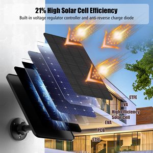 Kit <span class=keywords><strong>de</strong></span> montage étanche pour caméra <span class=keywords><strong>Blink</strong></span> avec panneau solaire 3W/5W, batterie 2600mAh/4000mAh, câble ETFE <span class=keywords><strong>de</strong></span> 4m, chargeur solaire <span class=keywords><strong>de</strong></span> <span class=keywords><strong>surveillance</strong></span> OEM - Product Image 6