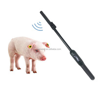 Lecteur RFID portable robuste 134,2 kHz FDX-B/HDX ABS avec antenne extensible pour balises d'oreille, scanner étanche IP57 pour animaux