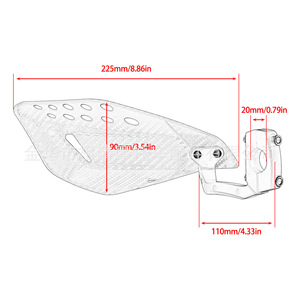 Protecteur de guidon ZUQING 225mmx90mm pour motos tout-terrain - Product Image 1