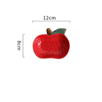 Vente chaude japonais en forme de fruit dessin animé soucoupe en céramique mignon marmite Sauce plat mignon assiette en céramique pour la maison Restaurant