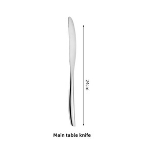 Moderno 304 in acciaio inox posate stoviglie di alta qualità arredamento per la casa con spessi manici nudi-forchetta grande magazzino cucchiaio - Product Image 6