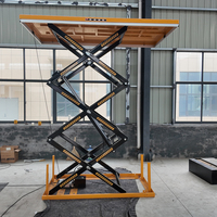 Table élévatrice à ciseaux stationnaire pour charges lourdes, plateforme de levage électrique hydraulique pour l'opération de chargement de palettes en atelier
