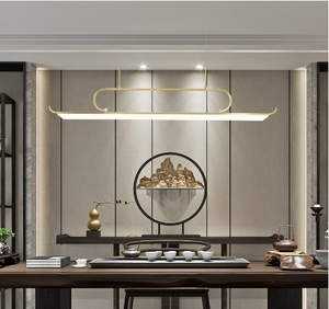 Luminaire suspendu LED Zen long moderne pour salle à manger, lampes LED de luxe - Product Image 4