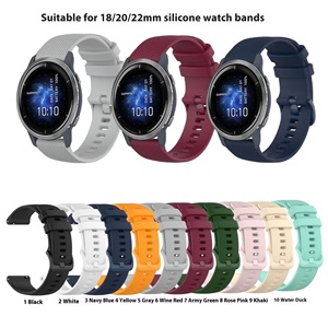 Jiaming <span class=keywords><strong>Venu2S</strong></span> Bracelet de montre intelligente à dégagement rapide 18/20/22mm Bracelet en silicone pour <span class=keywords><strong>Venu2</strong></span> Plus - Product Image 2