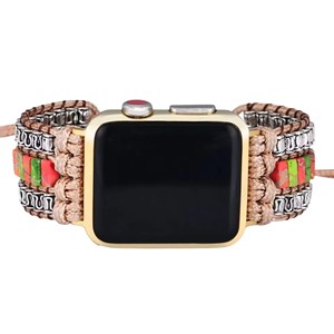 <span class=keywords><strong>Bracelet</strong></span> Apple Watch en pierre bicolore fait main, populaire, vente en gros, dropshipping 42/44/45/49/S10/S11 46MM - Product Image 4