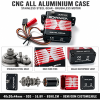 Moteur servo tout métal XQ-POWER XQ-BLS8185D 85 kg, sans balais, étanche, engrenages en acier inoxydable, aluminium CNC, 16,8 V, OEM ODM, vente en gros