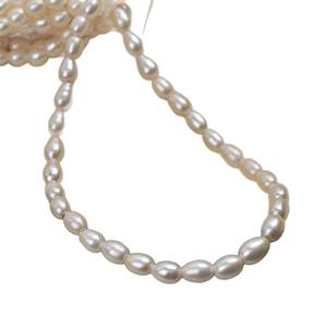Perles de riz à grand trou de 9 mm, aspect soigné, perles d'eau douce naturelles faites à la main, accessoires de bijouterie DIY, blanc rose - Product Image 5