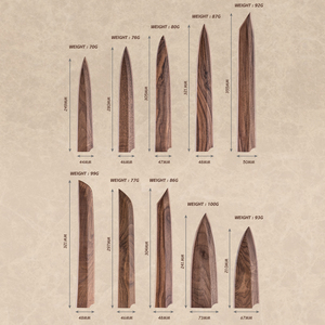 Couteau à sushi et sashimi Grandsharp avec étui magnétique en bois de noyer, étui pour couteaux à <span class=keywords><strong>saumon</strong></span>, protection de lame en bois Saya - Product Image 6