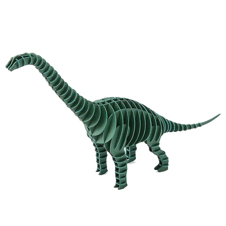 Rompecabezas de dinosaurio braquiosaurus, juego de manualidades de papel 3D para actividades en interiores, divertido regalo de Navidad