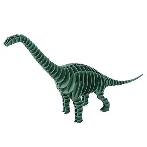 Puzzle 3D de dinosaures, 20 pièces, jeu artisanal pour l'intérieur, Puzzle de brachiosaure, cadeau amusant de noël